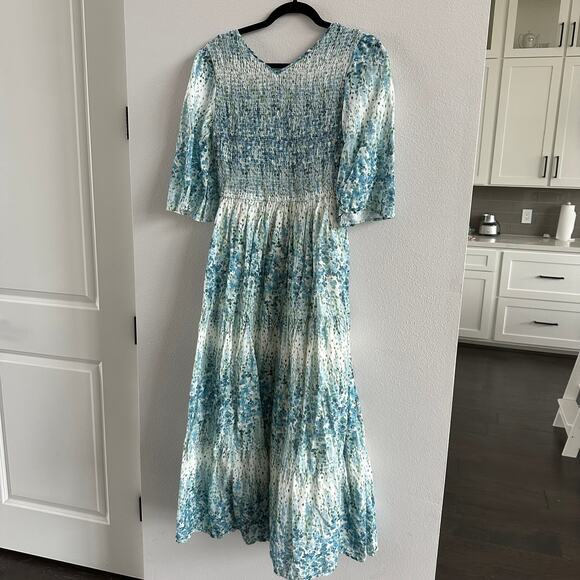 Christy Dawn The Basil Tiered Floral Maxi Dress Morning Gladiola Size Small New - Picture 4 of 6